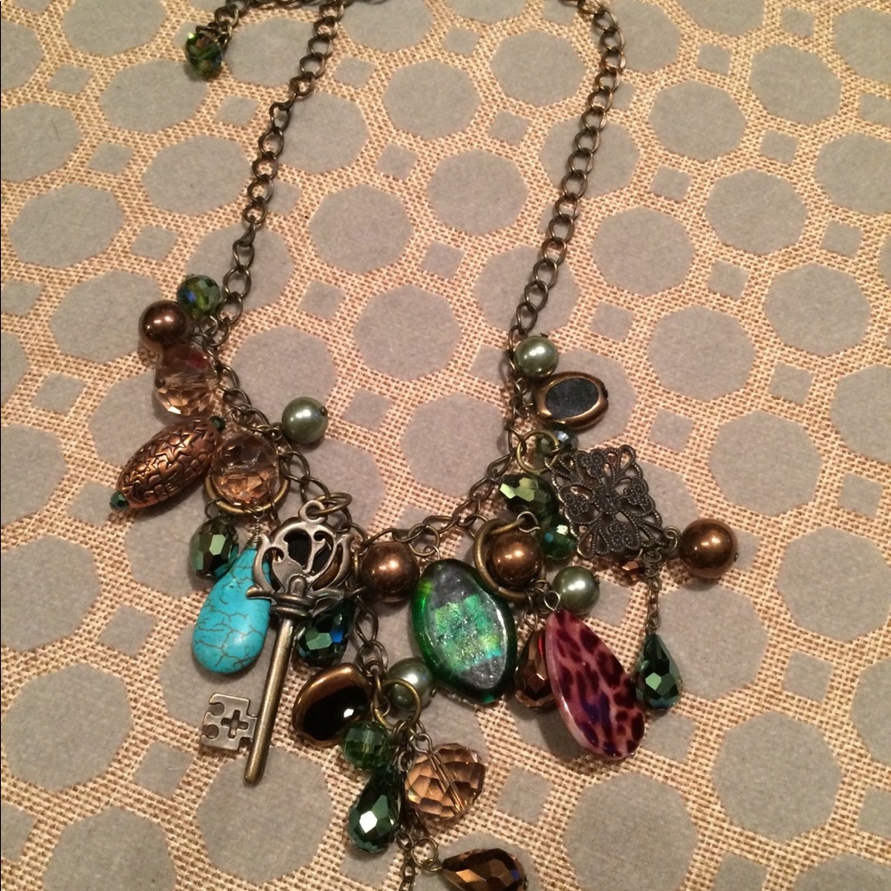 Mixed media necklace